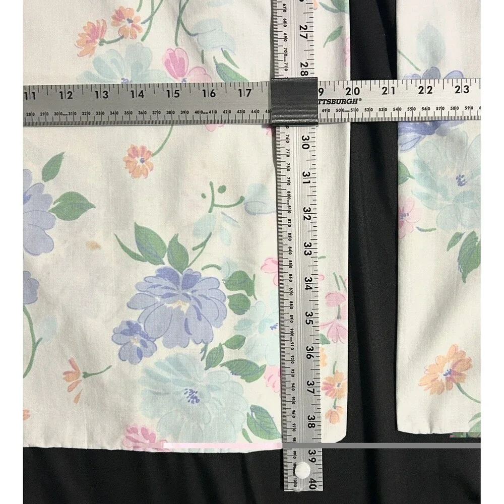 Vintage Cannon Pillowcase Pair King Pink Blue Pastel Floral 39 x 20 READ